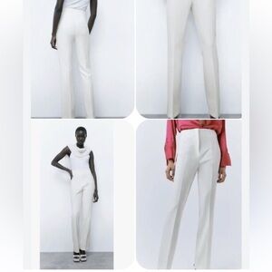 NWT Zara cream high waisted pants